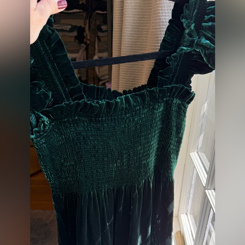 HHH emerald green velvet Ellie, size S